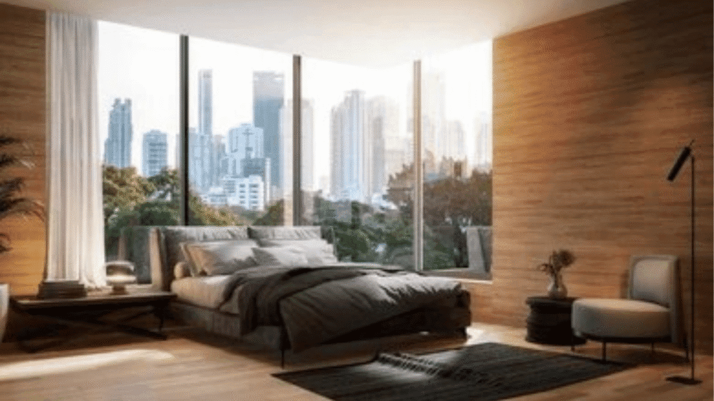 Bright living room with natural sunlight